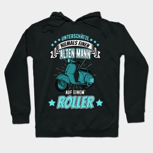 Alter Mann Roller Motorroller Moped Hoodie